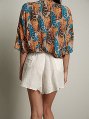 Shorts Ivy lino - Burro