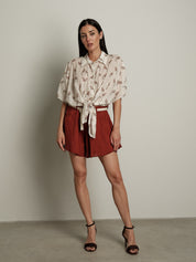 Shorts Ivy lino - Mattone