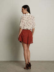 Shorts Ivy lino - Mattone