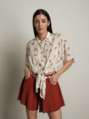 Shorts Ivy lino - Mattone