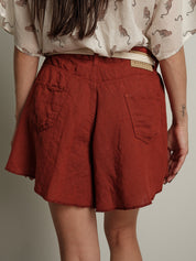 Shorts Ivy lino - Mattone