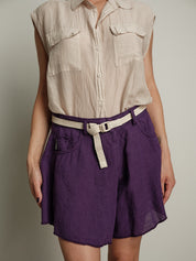 Shorts Ivy lino - Malva