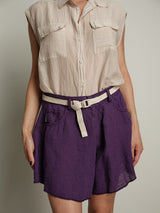 Shorts Ivy lino - Malva
