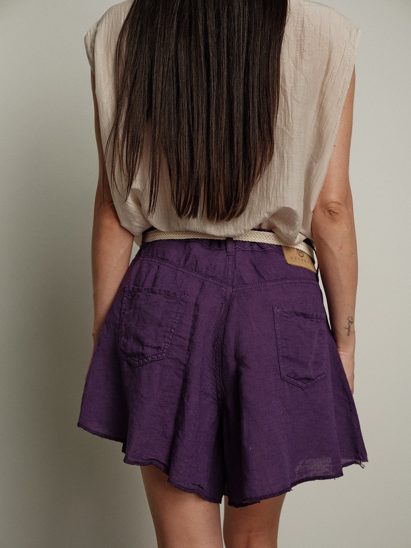Shorts Ivy lino - Malva