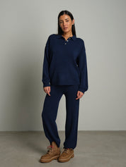 Completo in maglia polo - Blu