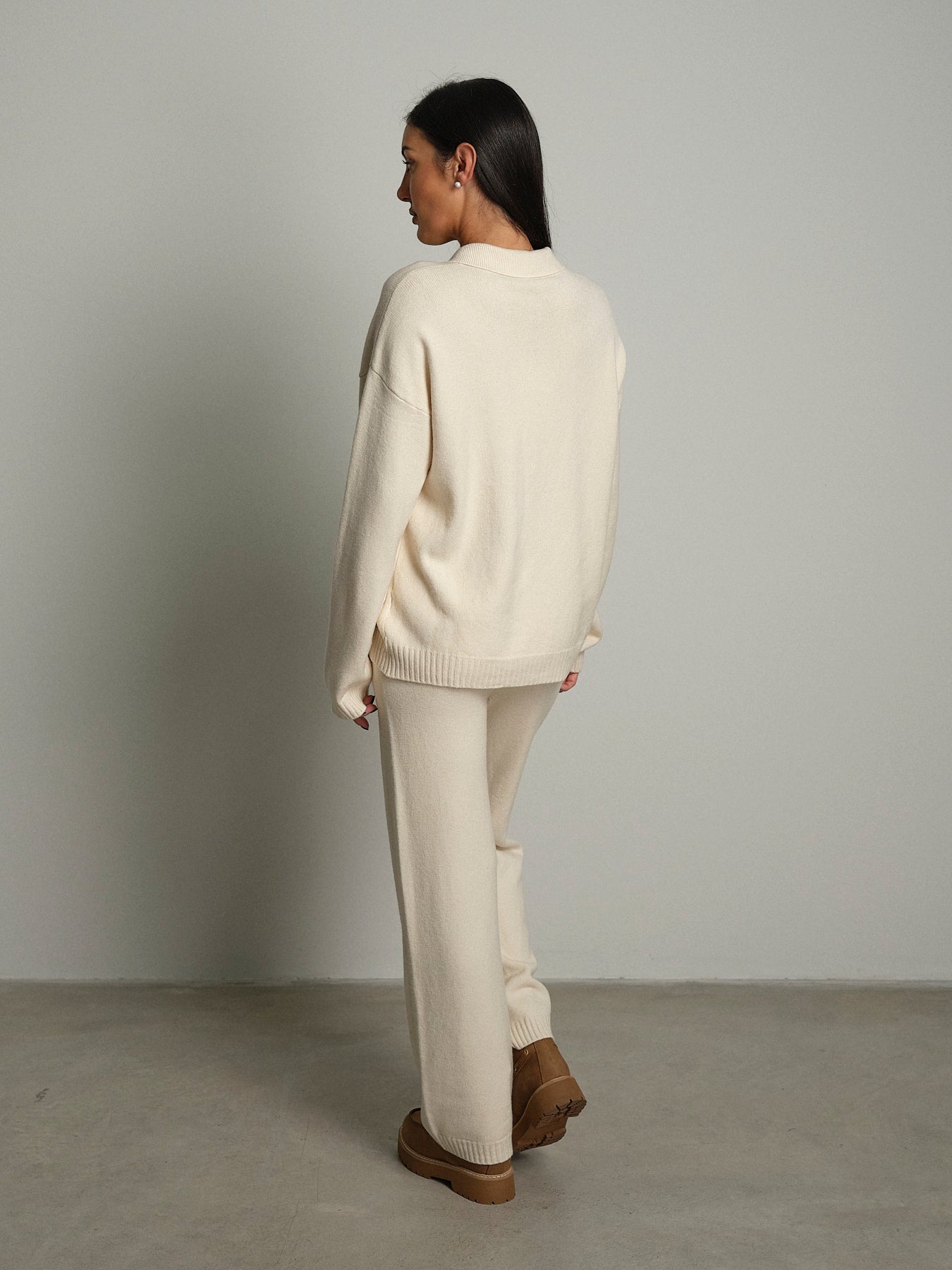 Completo in maglia polo - Panna