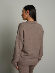 Completo in maglia polo - Tortora