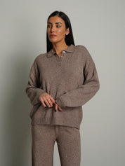 Completo in maglia polo - Tortora