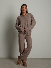 Completo in maglia polo - Tortora