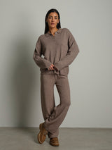 Completo in maglia polo - Tortora