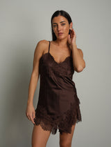 Top raso pizzo - moro