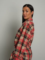 Completo camicia + gonna check - Rosso