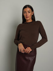 Maglia rouches - moro