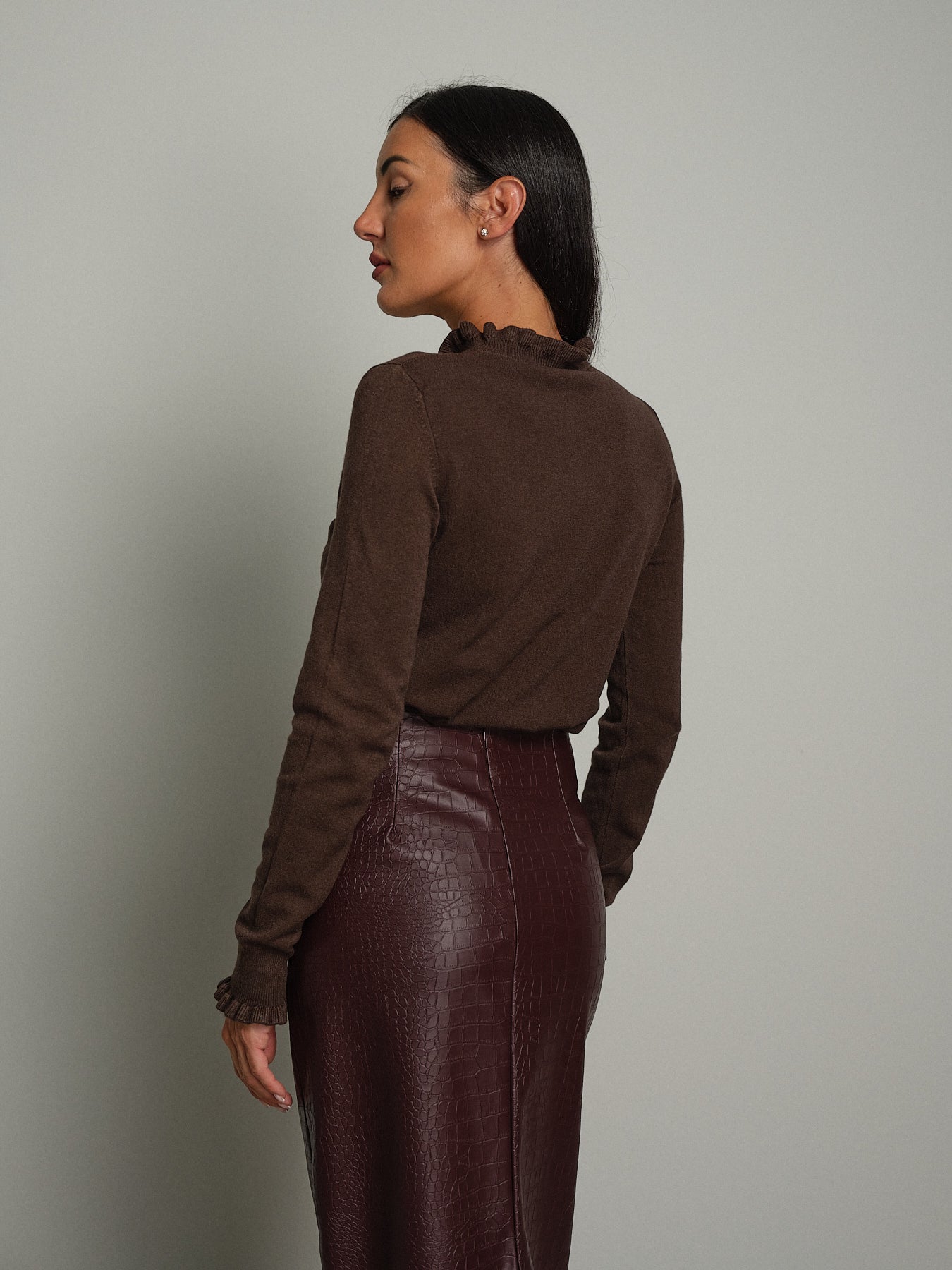 Maglia rouches - moro