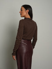 Maglia rouches - moro