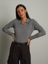 Polo a coste - Grigio