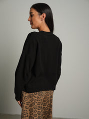 Felpa in maglia - Nero
