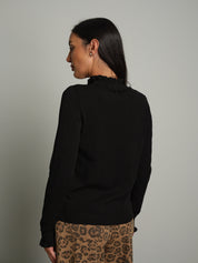Maglia rouches - Nero