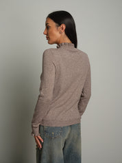 Maglia rouches - Tortora