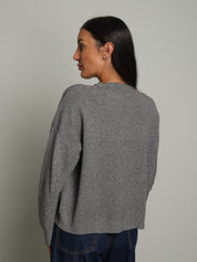 Felpa in maglia - Grigio