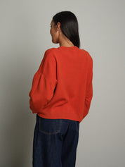 Felpa in maglia - Arancio