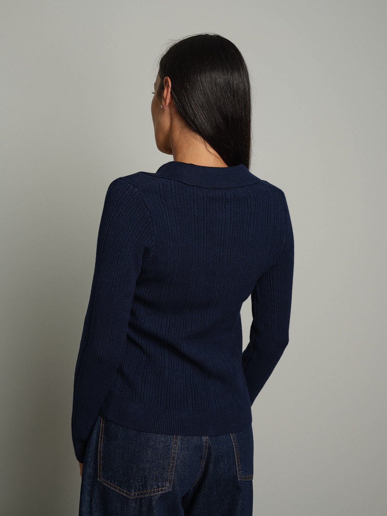 Polo a coste - Blu notte