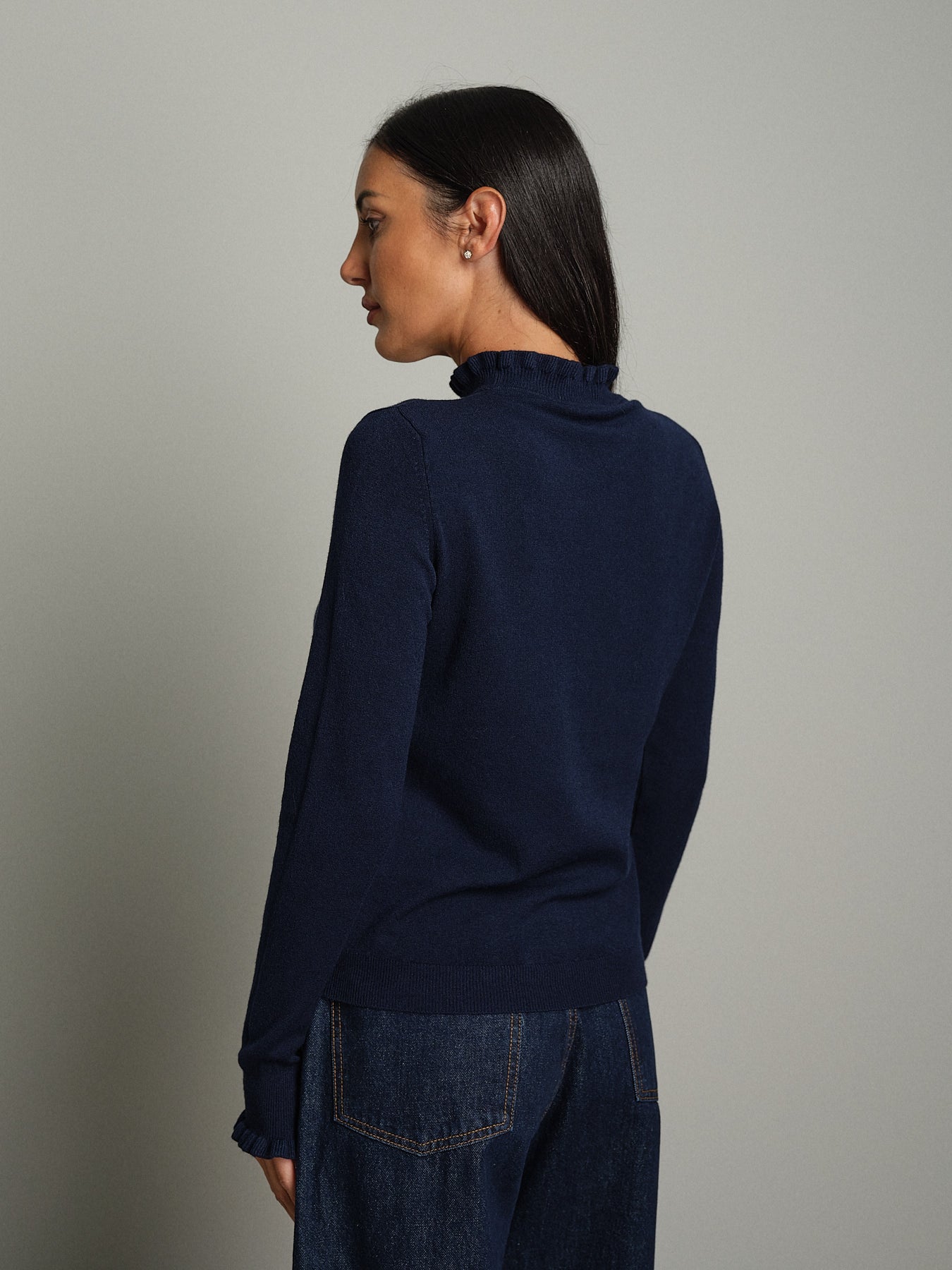 Maglia rouches - Blu notte