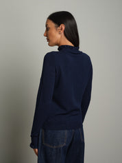 Maglia rouches - Blu notte