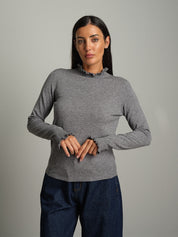 Maglia rouches - Grigio