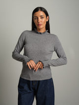 Maglia rouches - Grigio