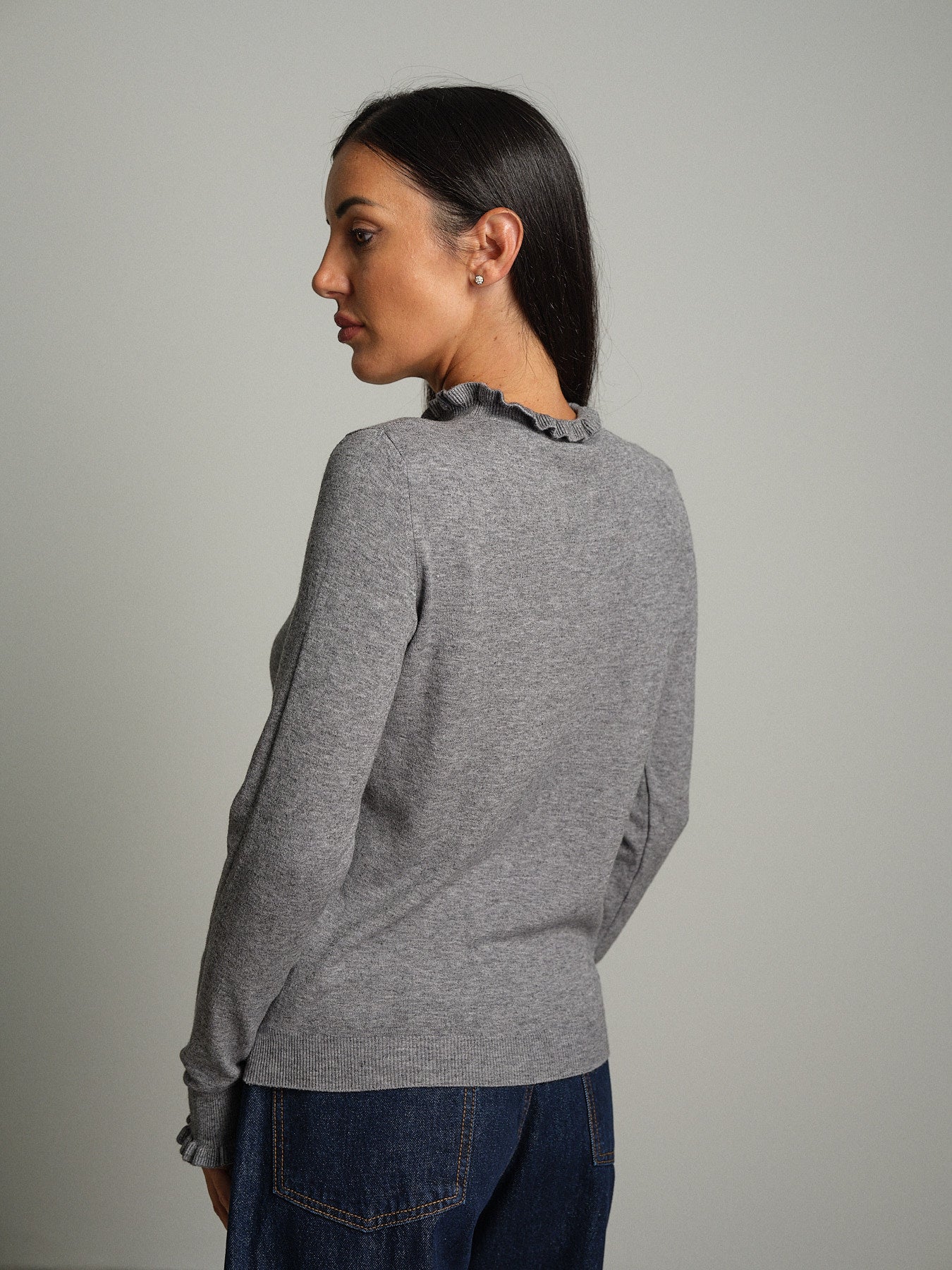 Maglia rouches - Grigio