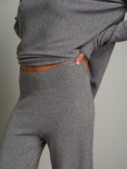 Completo in maglia scollo barca - Grigio