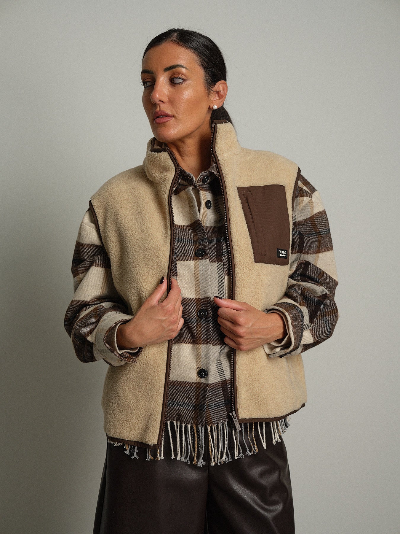 Gilet teddy virale - Beige