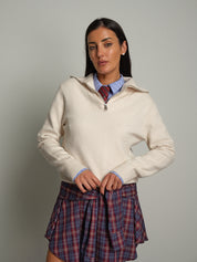 Polo zip costina - Beige