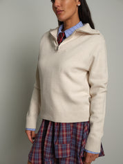 Polo zip costina - Beige