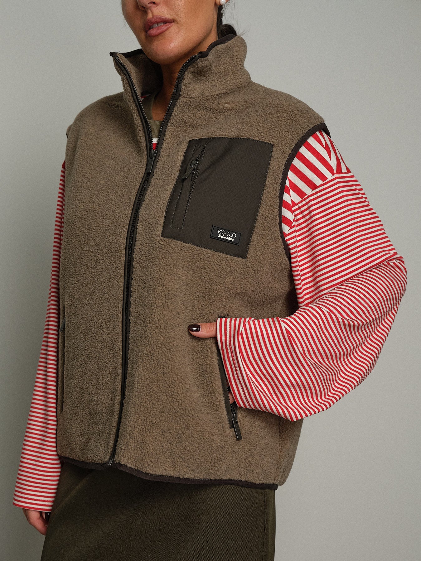 Gilet teddy virale - Tortora