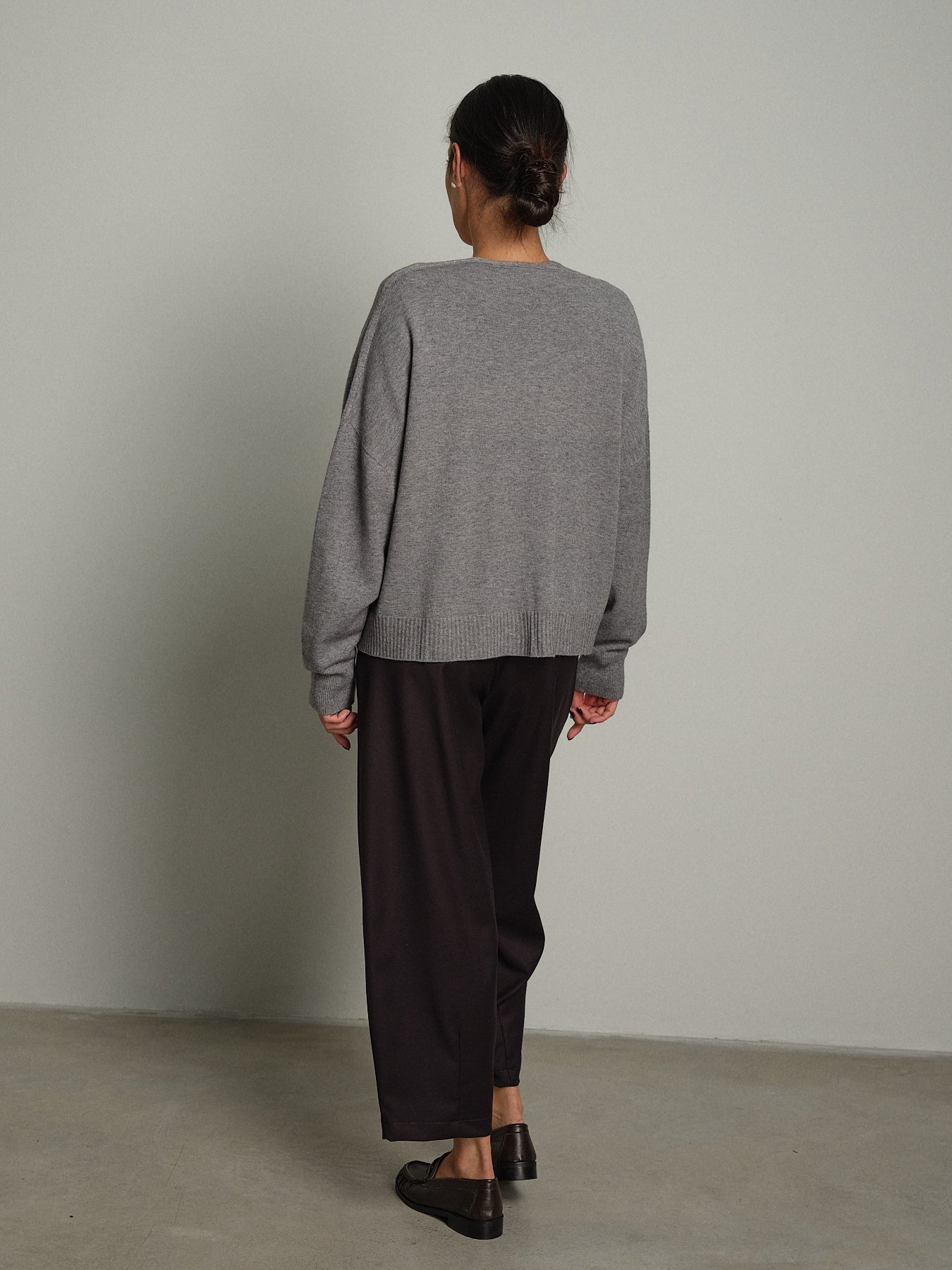 Cardigan doppio filo - Grigio
