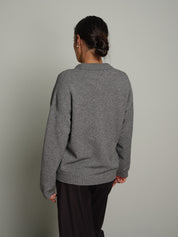 Polo bottoni orli costina - Grigio