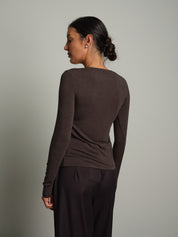Maglia girocollo misto lana - Antracite