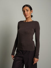 Maglia girocollo misto lana - Antracite