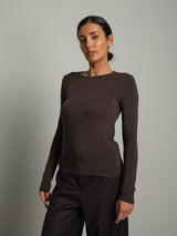 Maglia girocollo misto lana - Antracite