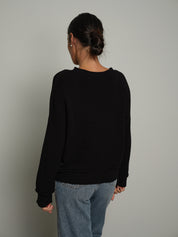 Maglia regular impunture - Nero
