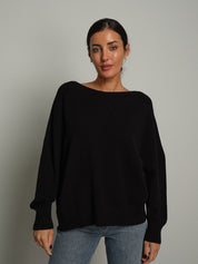 Pull bordi costina - Nero