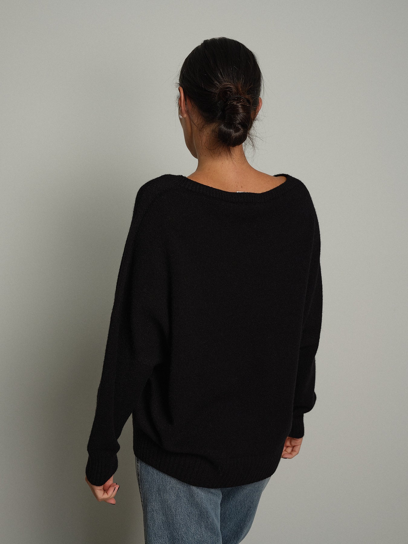 Pull bordi costina - Nero