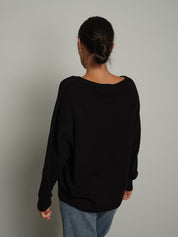 Pull bordi costina - Nero
