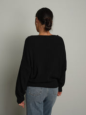 Pullover ampio - Nero