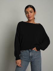Pullover ampio - Nero