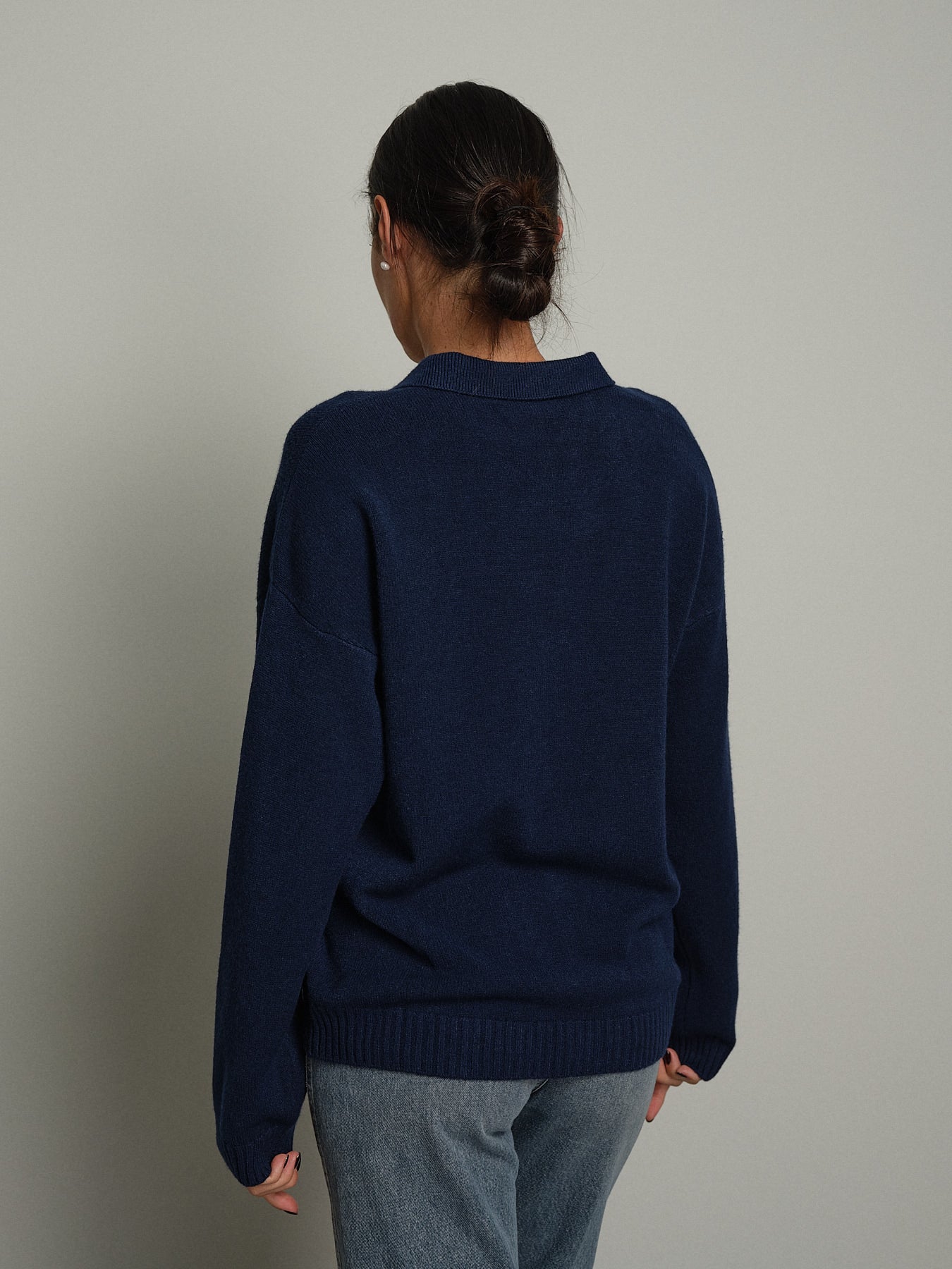 Polo bottoni orli costina - Blu