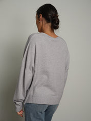 Cardigan doppio filo - Grigio perla