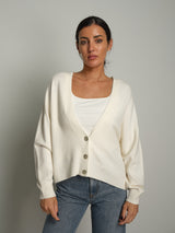 Cardigan doppio filo - Burro